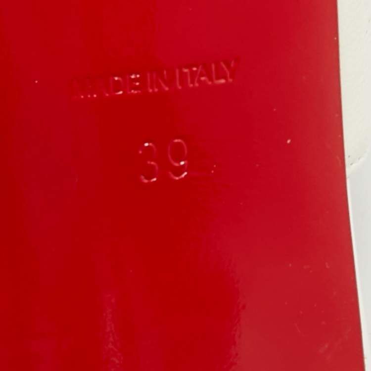 Pre Owned Christian Louboutin Submuline Size 39 White Leather Mules