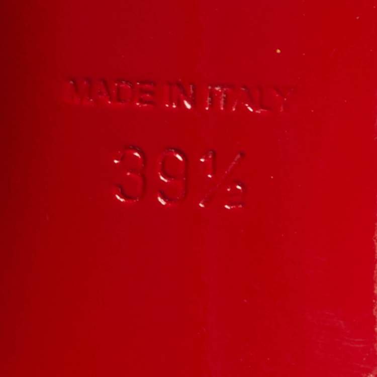 Pre Owned Christian Louboutin Tititata Size 39.5 Cream Mesh and Leather Pumps