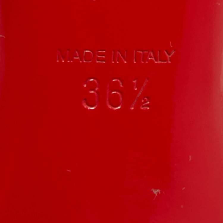 Pre Owned Christian Louboutin Anjalina Size 36.5 Beige Patent Leather Pumps