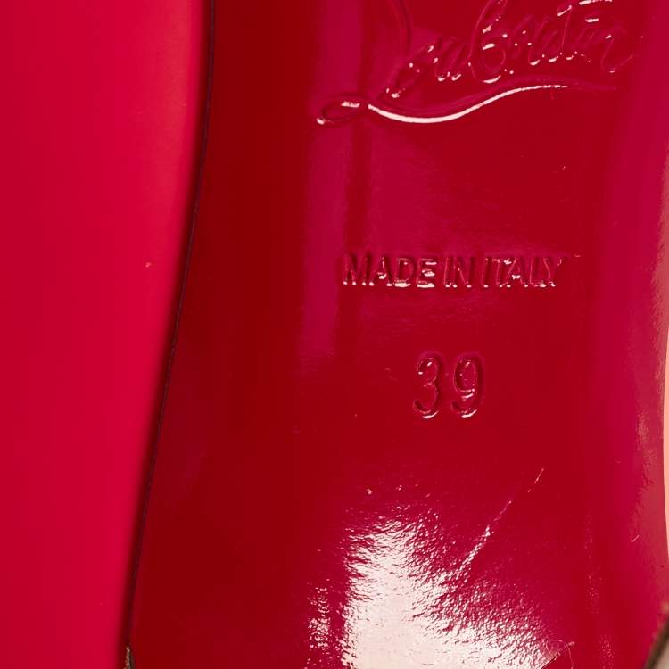 Pre Owned Christian Louboutin So Kate Size 39 Pink/White Leather Pumps