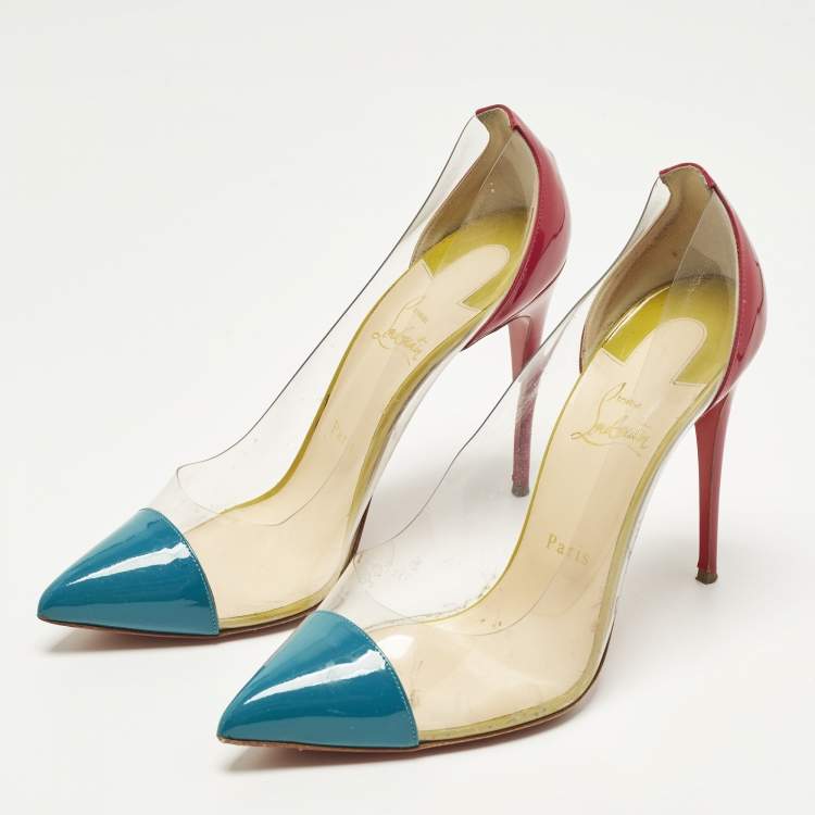 مملوكة مسبقًا Christian Louboutin Debout Size 40 Multicolor Patent Leather Pumps