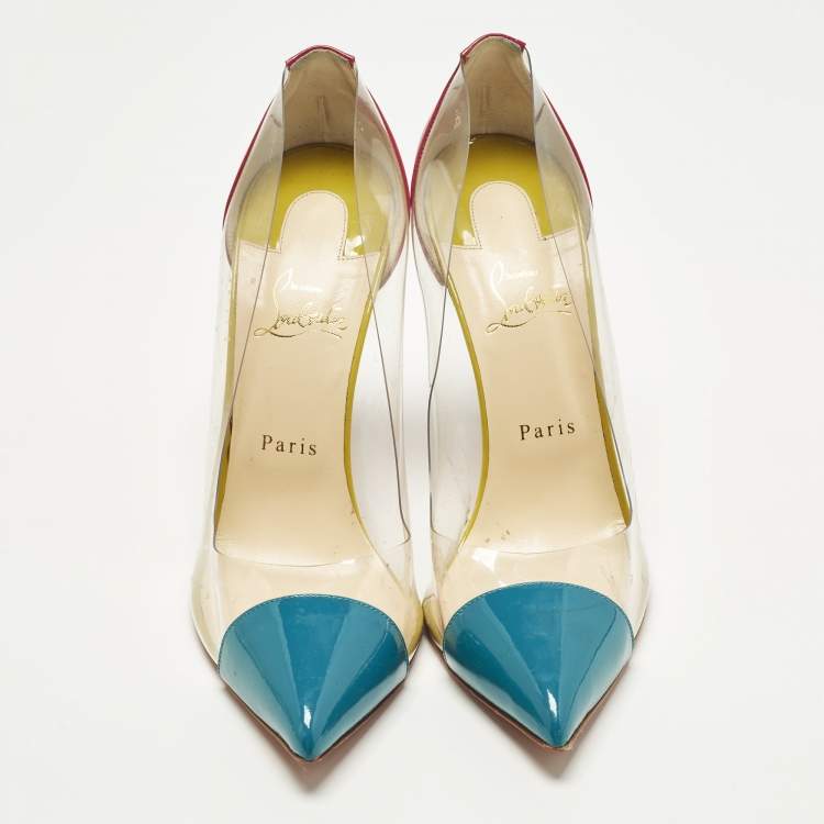 مملوكة مسبقًا Christian Louboutin Debout Size 40 Multicolor Patent Leather Pumps