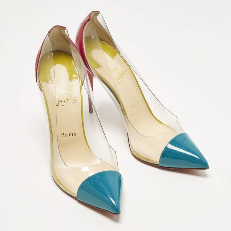 مملوكة مسبقًا Christian Louboutin Debout Size 40 Multicolor Patent Leather Pumps