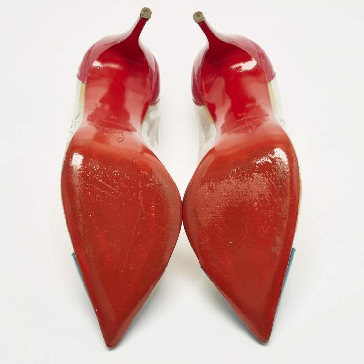 مملوكة مسبقًا Christian Louboutin Debout Size 40 Multicolor Patent Leather Pumps