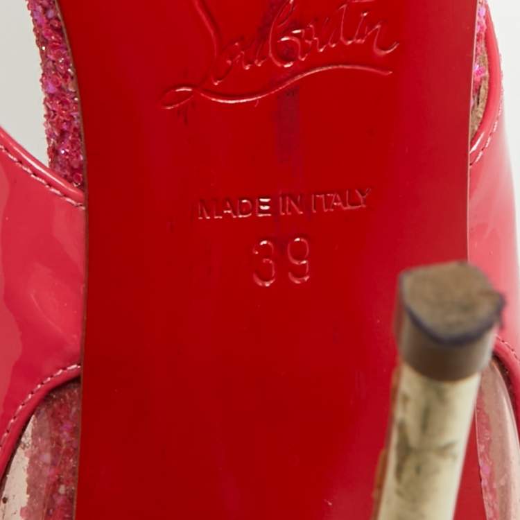 مملوكة مسبقًا Christian Louboutin Galata Size 39 Multicolor Patent Leather and PVC Pumps