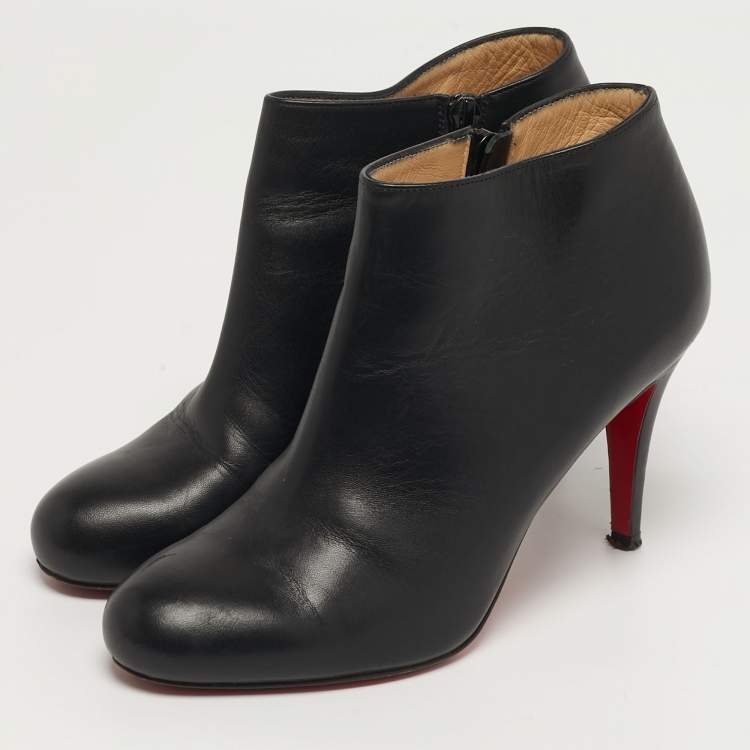 Pre Owned Christian Louboutin Belle Size 36.5 Black Leather Booties