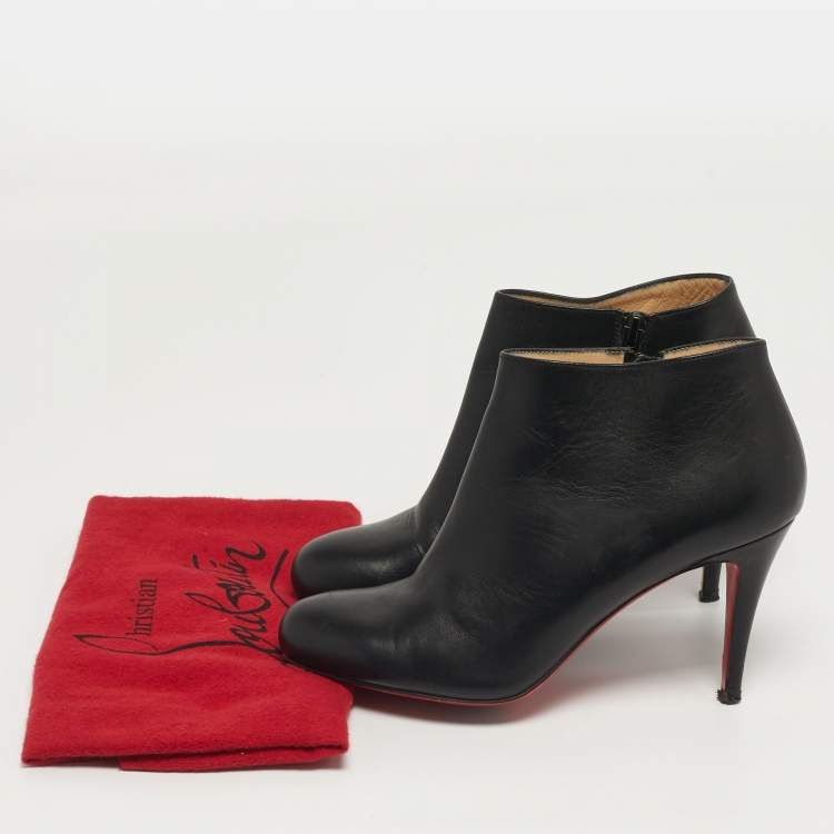 Pre Owned Christian Louboutin Belle Size 36.5 Black Leather Booties