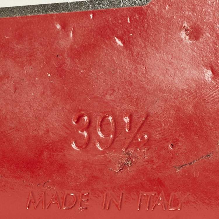 Pre Owned Christian Louboutin Levitibootie Size 39.5 Black Leather Ankle Boots