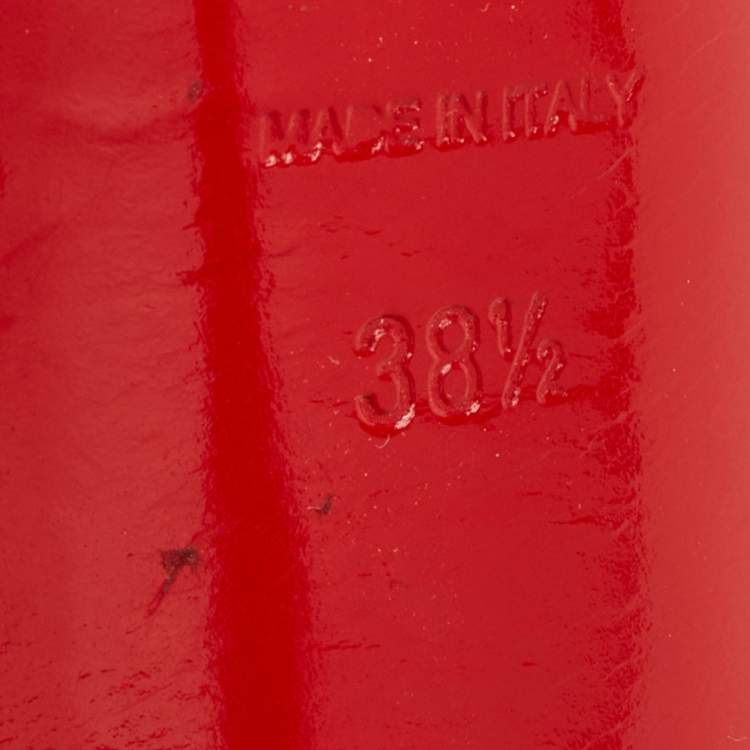 Pre Owned Christian Louboutin Lady Peep Size 38.5 Multicolor Python Leather Peep Toe Platform Pumps