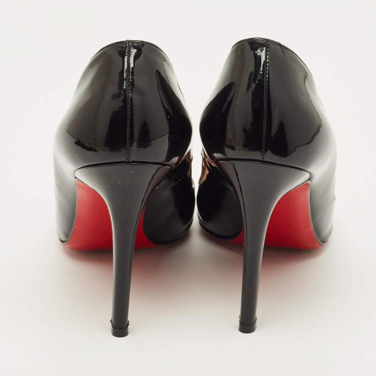 Pre Owned Christian Louboutin So Kate Size 38 Black Patent Leather Pumps