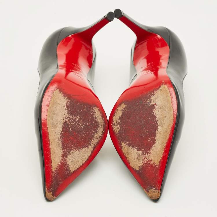 Pre Owned Christian Louboutin So Kate Size 38 Black Patent Leather Pumps