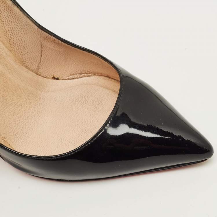 Pre Owned Christian Louboutin So Kate Size 38 Black Patent Leather Pumps