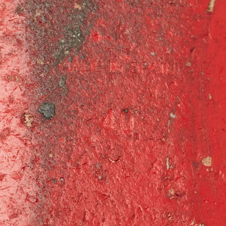 Pre Owned Christian Louboutin Pyraclou Size 40 Multicolor Denim and Leather Studded Ankle Strap Platform Sandals