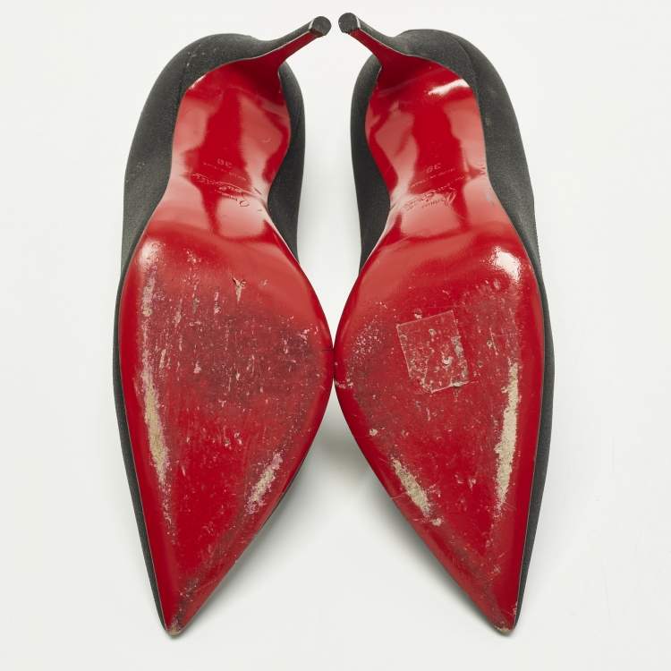 مملوكة مسبقًا Christian Louboutin So Kate Size 39 Black Glitter Pumps
