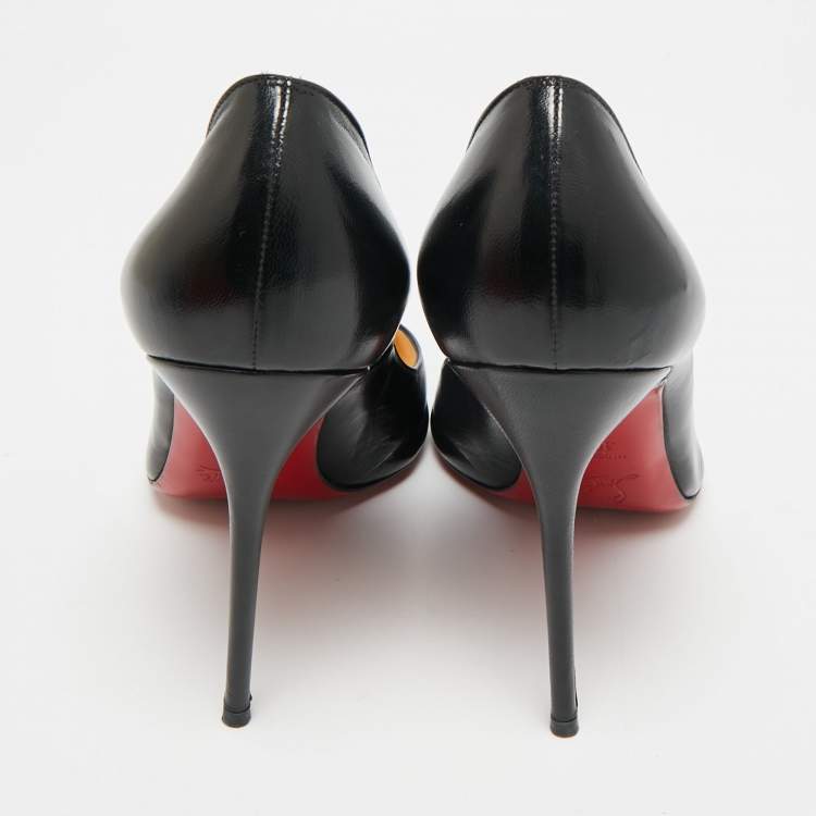 مملوكة مسبقًا Christian Louboutin Corneille Size 39.5 Black Leather Pumps