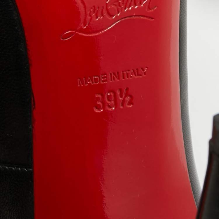 مملوكة مسبقًا Christian Louboutin Corneille Size 39.5 Black Leather Pumps