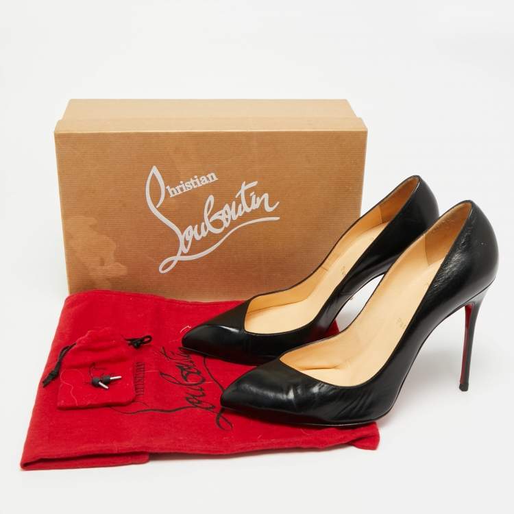 مملوكة مسبقًا Christian Louboutin Corneille Size 39.5 Black Leather Pumps