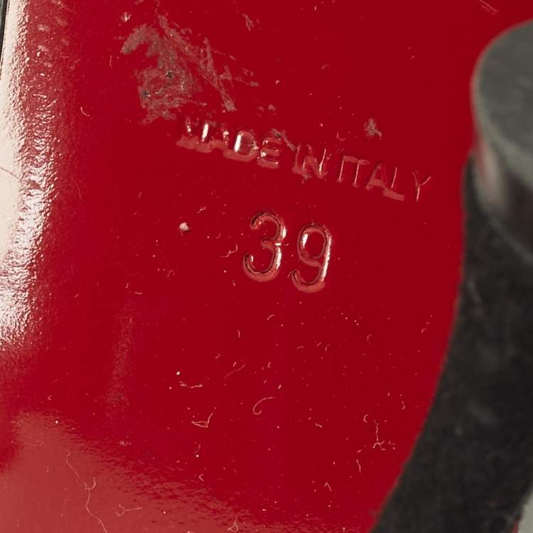 Pre Owned Christian Louboutin Degramule Size 39 Transparent PVC Slide Sandals