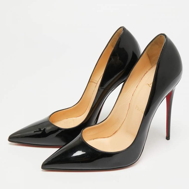 Pre Owned Christian Louboutin So Kate Size 40 Black Patent Leather Pumps