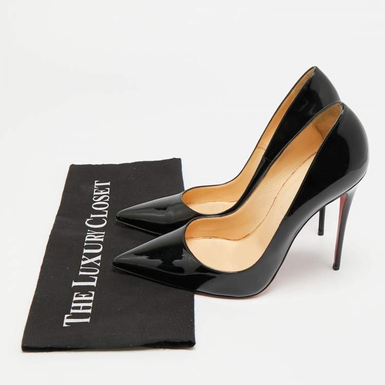 Pre Owned Christian Louboutin So Kate Size 40 Black Patent Leather Pumps