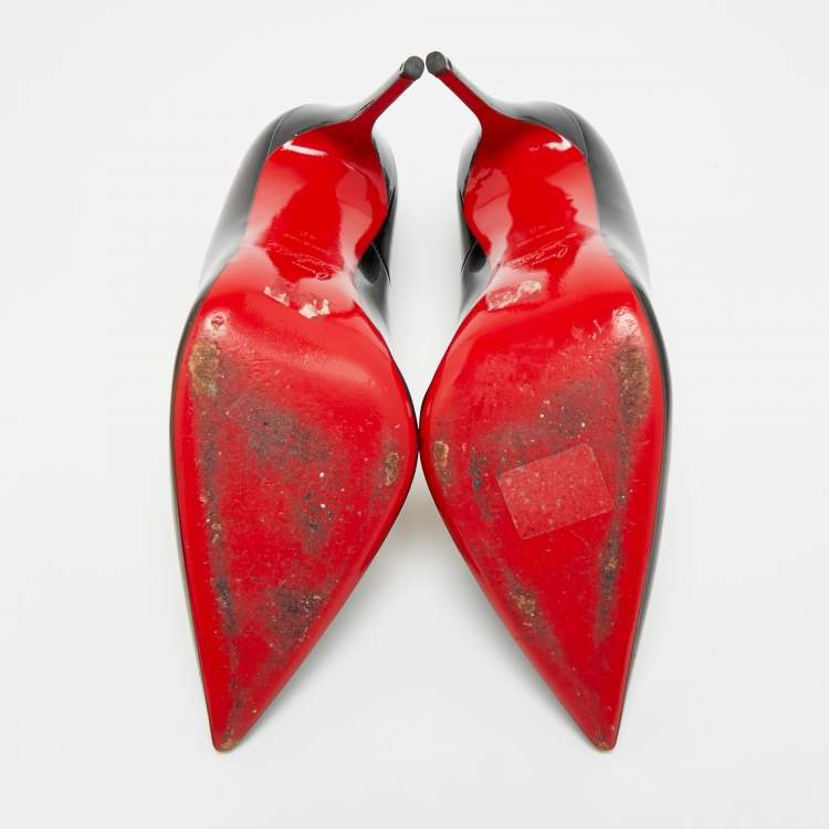 Pre Owned Christian Louboutin So Kate Size 40 Black Patent Leather Pumps