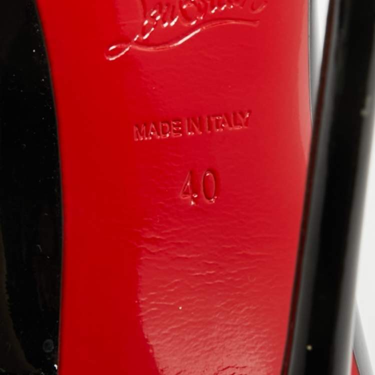 Pre Owned Christian Louboutin So Kate Size 40 Black Patent Leather Pumps