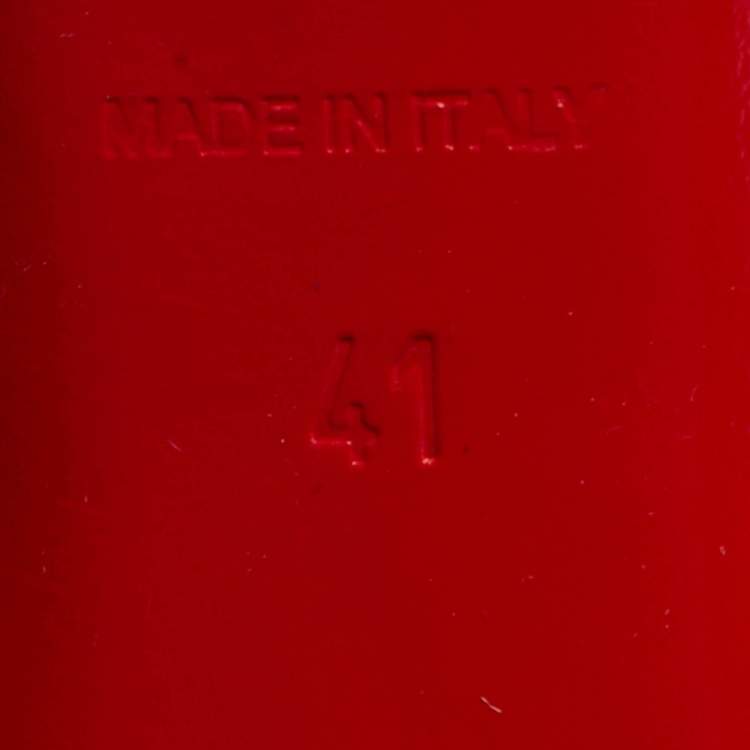 Pre Owned Christian Louboutin Pique Prive Size 41 Brown Leather Platform Pumps