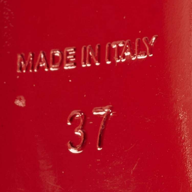 Pre Owned Christian Louboutin Degraspike Size 37 White Leather Pumps