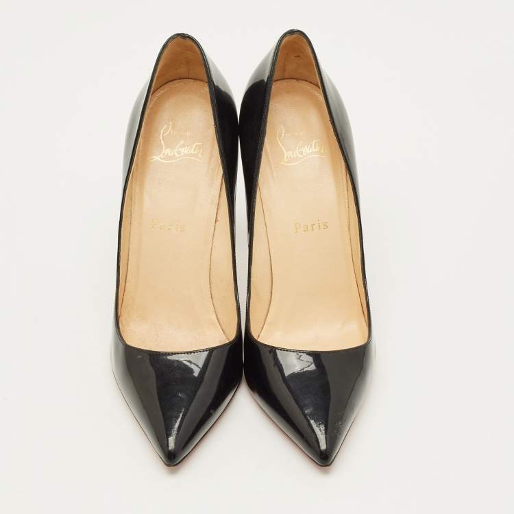 Pre Owned Christian Louboutin So Kate Size 38 Black Patent Leather Pumps