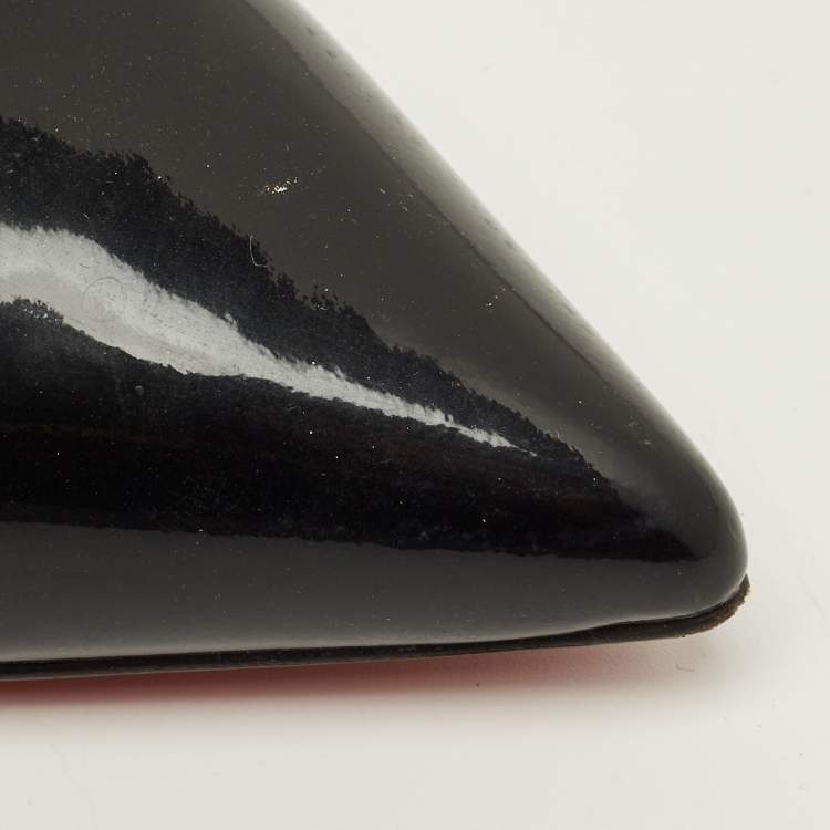 Pre Owned Christian Louboutin So Kate Size 38 Black Patent Leather Pumps