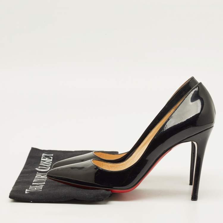 Pre Owned Christian Louboutin So Kate Size 38 Black Patent Leather Pumps
