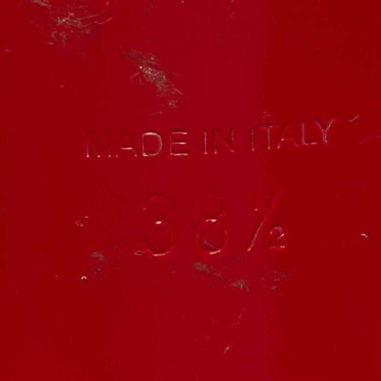 Pre Owned Christian Louboutin Belbrossa Size 38.5 Blue Suede Fringe Trim  Slide Sandals