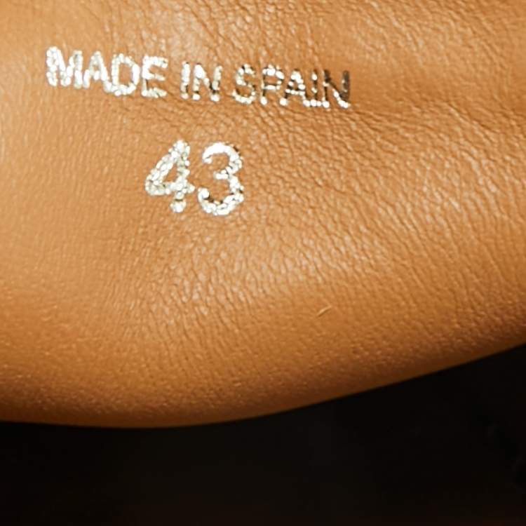 Pre Owned Christian Louboutin Spike Size 43 Black Suede Espadrille Loafers