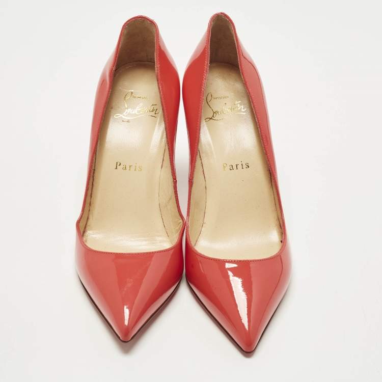 Pre Owned Christian Louboutin Pigalle Size 36 Red Patent Leather Pumps