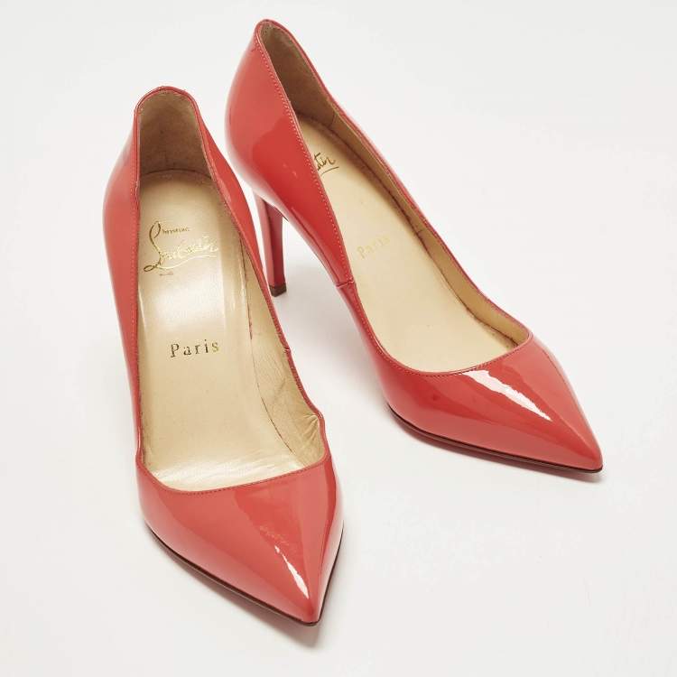 Pre Owned Christian Louboutin Pigalle Size 36 Red Patent Leather Pumps