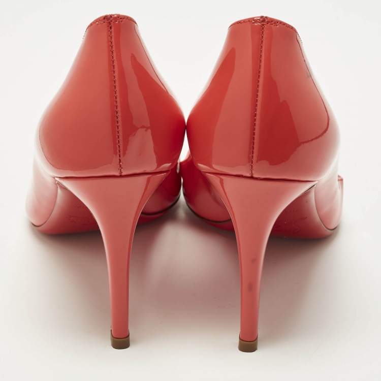 Pre Owned Christian Louboutin Pigalle Size 36 Red Patent Leather Pumps