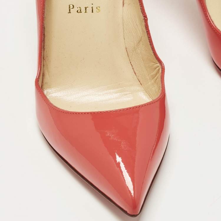 Pre Owned Christian Louboutin Pigalle Size 36 Red Patent Leather Pumps