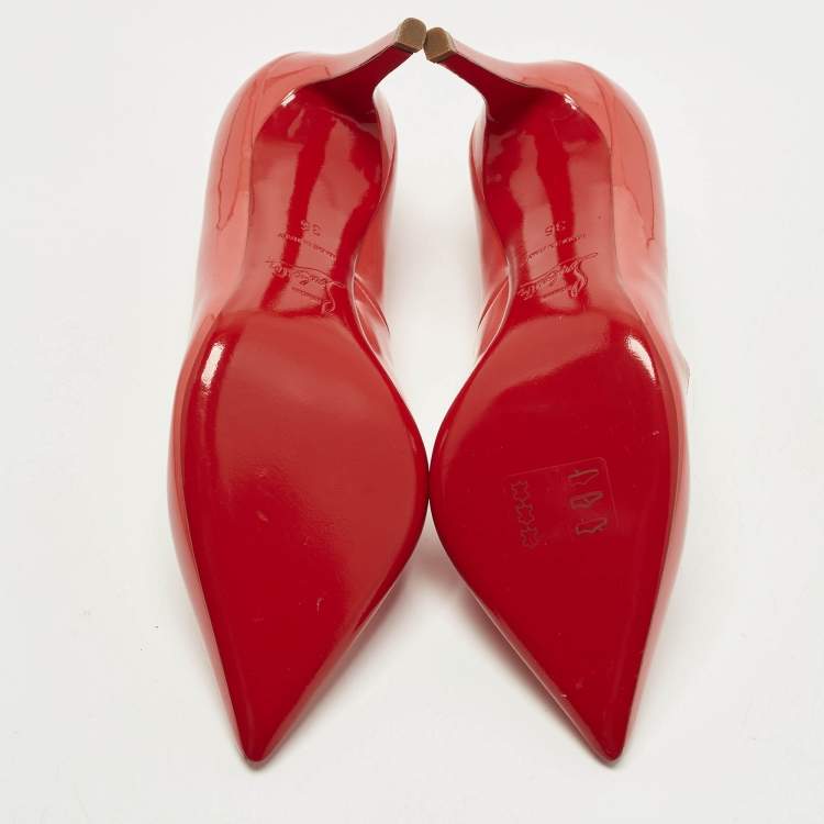 Pre Owned Christian Louboutin Pigalle Size 36 Red Patent Leather Pumps