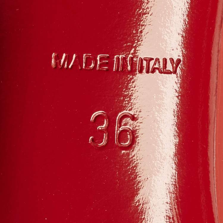 Pre Owned Christian Louboutin Pigalle Size 36 Red Patent Leather Pumps