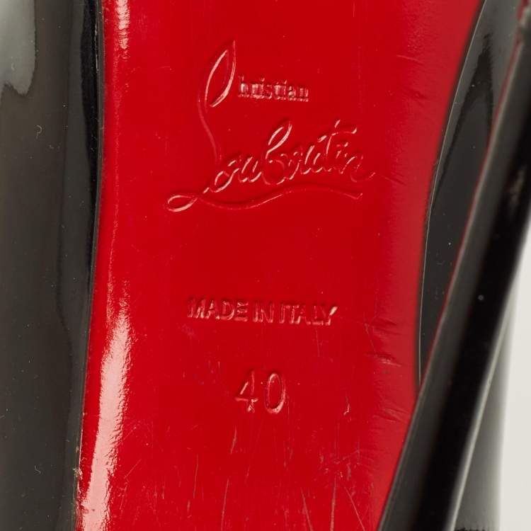 Pre Owned Christian Louboutin So Kate Size 40 Black Leather Pumps