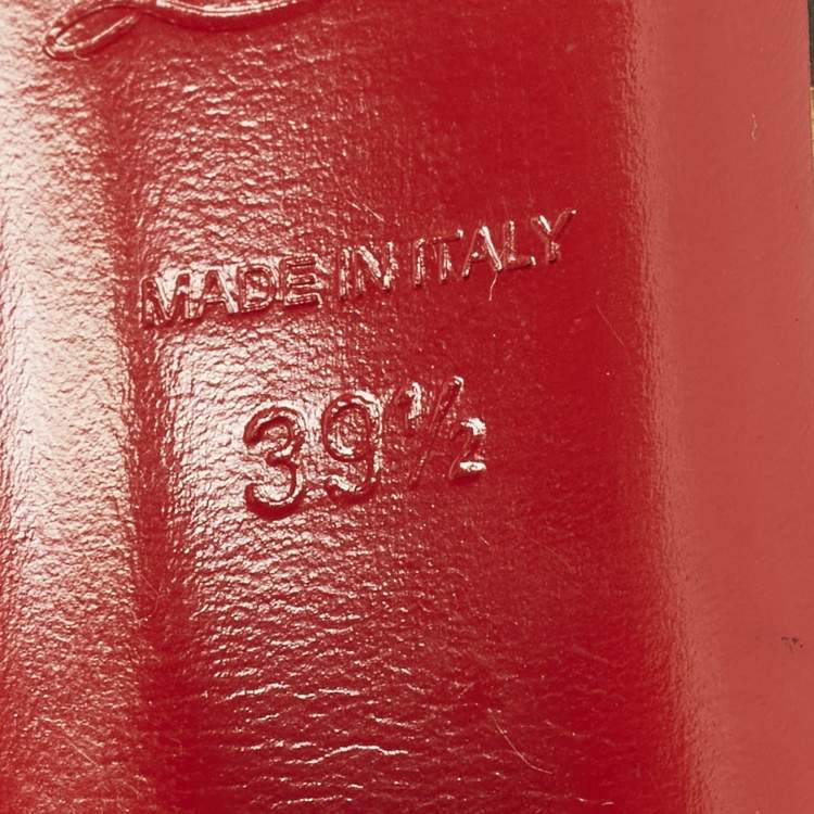 Pre Owned Christian Louboutin Ron Ron Size 39.5 Brown/Beige Leopard Print Leather Platform Pumps