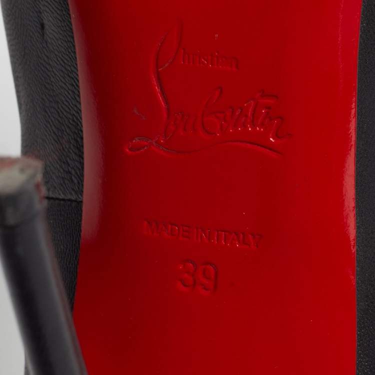 Pre Owned Christian Louboutin Malabar Hill Size 39 Black Leather Pumps