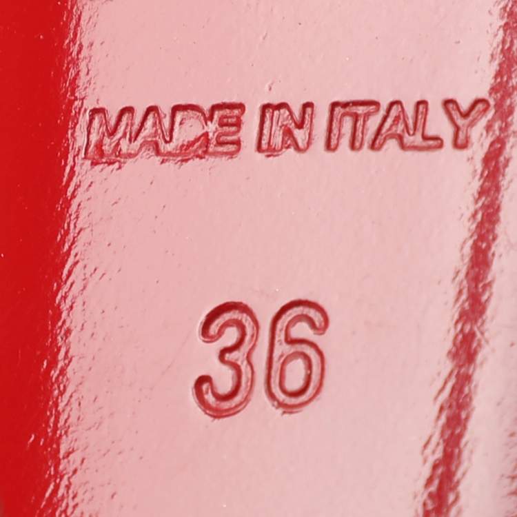 Pre Owned Christian Louboutin Ziggy Size 36 Beige Mesh and Patent Leather Booties