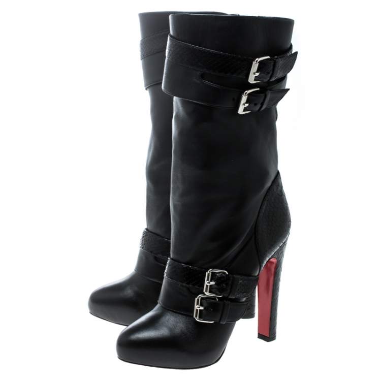 christian louboutin biker boots