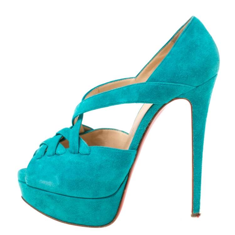 Turquoise louboutins hot sale