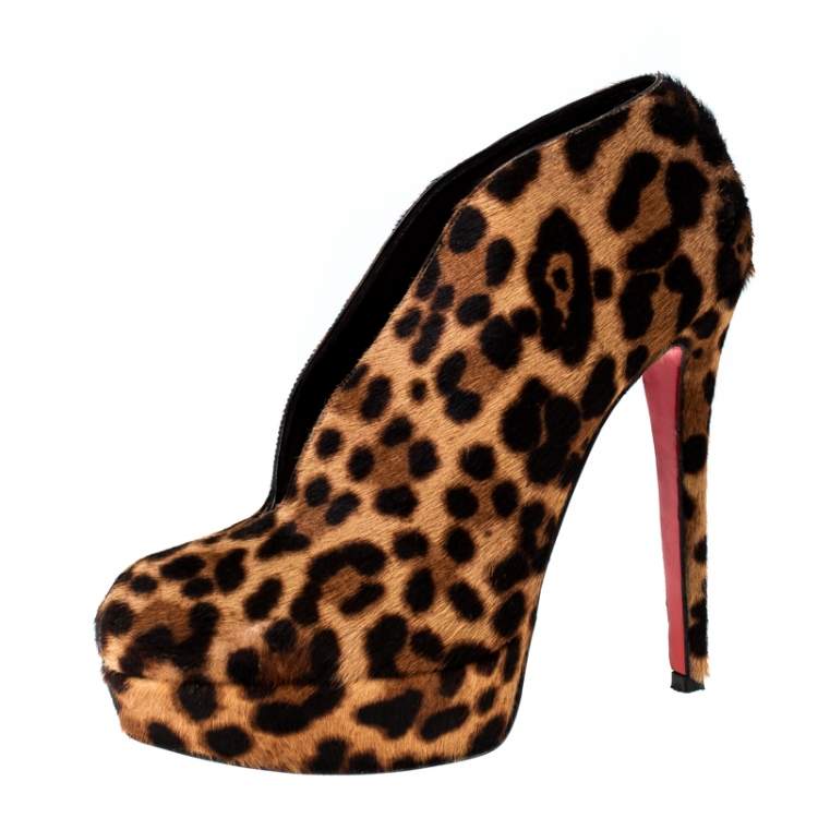 christian louboutin cheetah booties