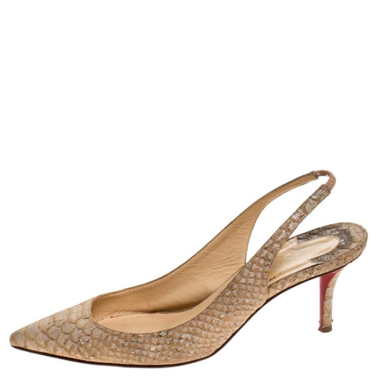 Christian louboutin apostrophy on sale slingback