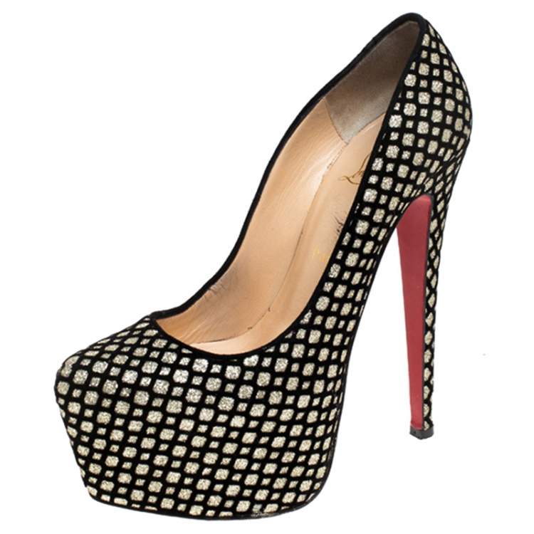 Christian Louboutin, Shoes, Authentic Black And Gold Christian Louboutins