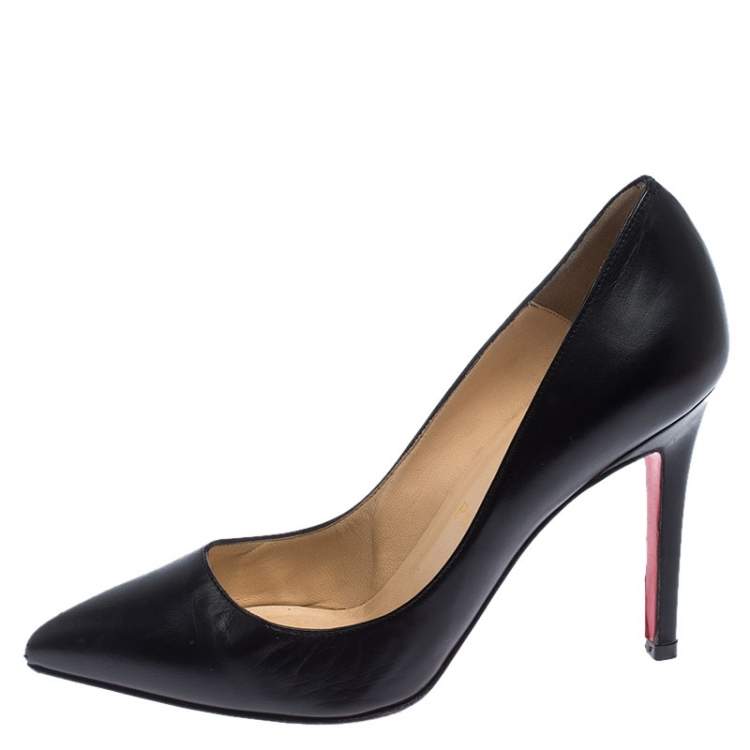 Christian Louboutin Black Leather Eloise Pumps Size 34.5 Christian