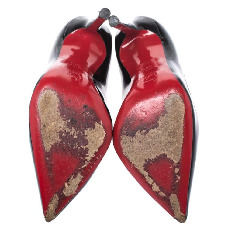 مملوكة مسبقًا Christian Louboutin Black Patent Leather So Kate Pumps Size 36.5